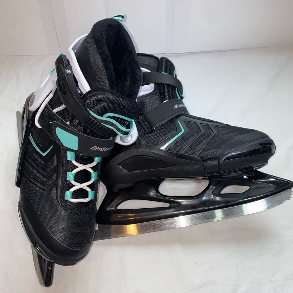 Bladerunner by Rollerblade Black and Teal Kids Ice Skates